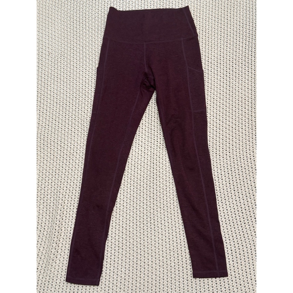 Aerie Chill Play Move High Waisted Pocket Leggings Burgundy Heathered Medium